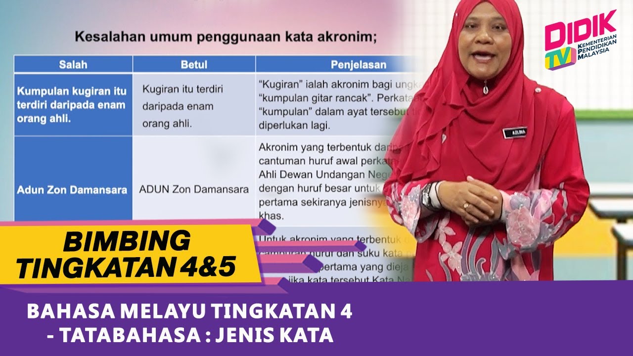 Bimbing Tingkatan 4 & 5 | Bahasa Melayu Tingkatan 4 - Tatabahasa: Jenis Kata