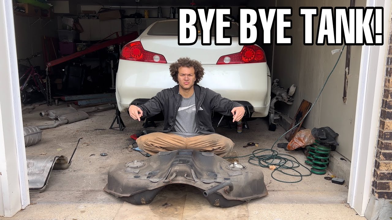 Fuel Tank Removal on a Infiniti G35 (350z as well)