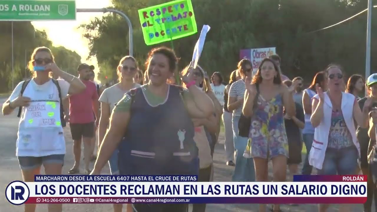 Reclamo docente en Roldán por salario digno