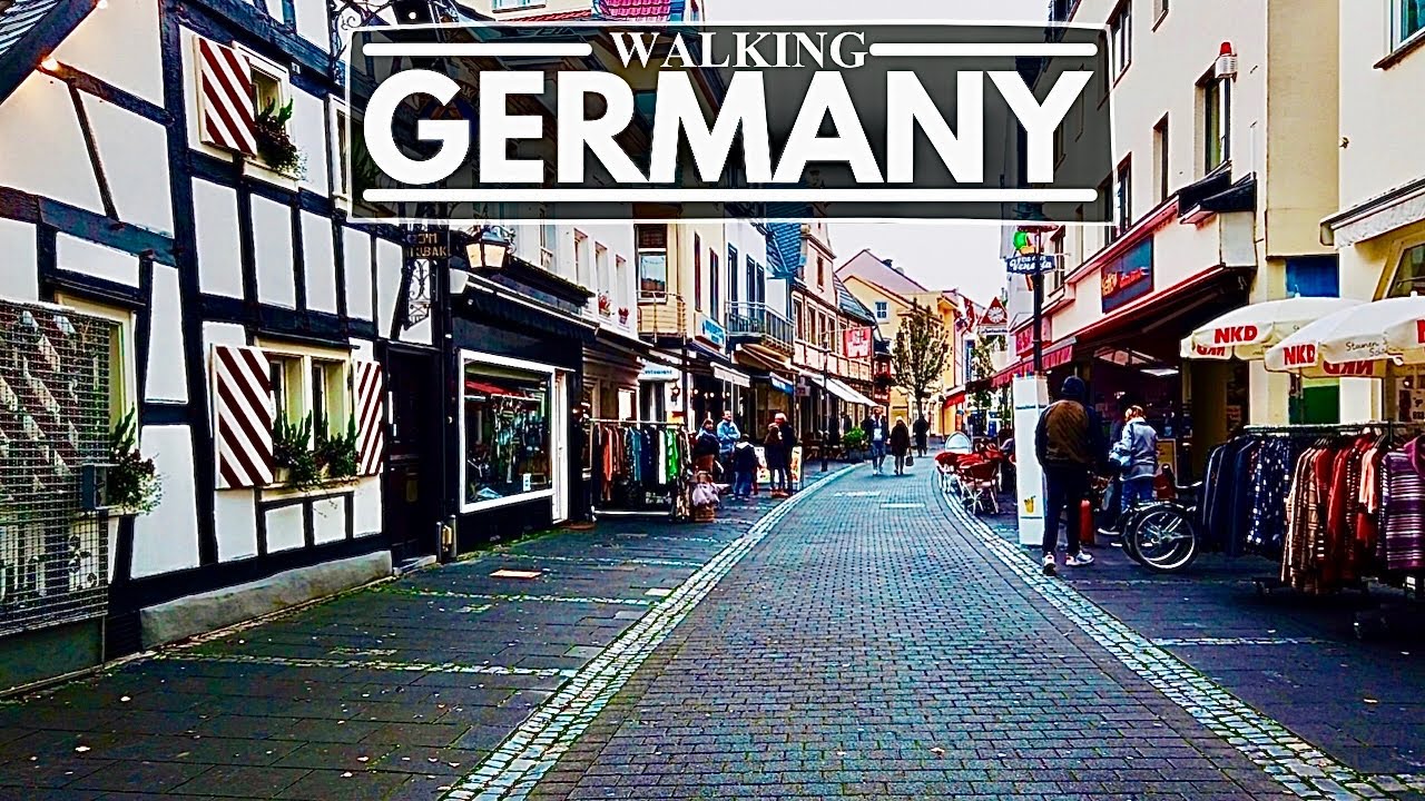 Germany 4K Walking Tour - Königswinter City & Castle Ruins Drachenfels