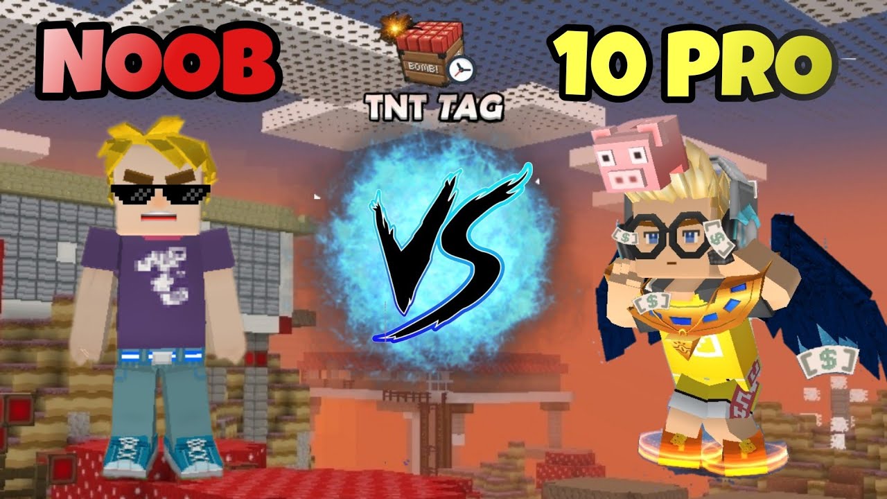 1 Noob VS 10 Pro in TNT TAG *Blockman GO*