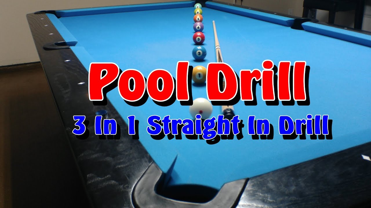 Pool Drill: 3 In 1 Straight In Drill
