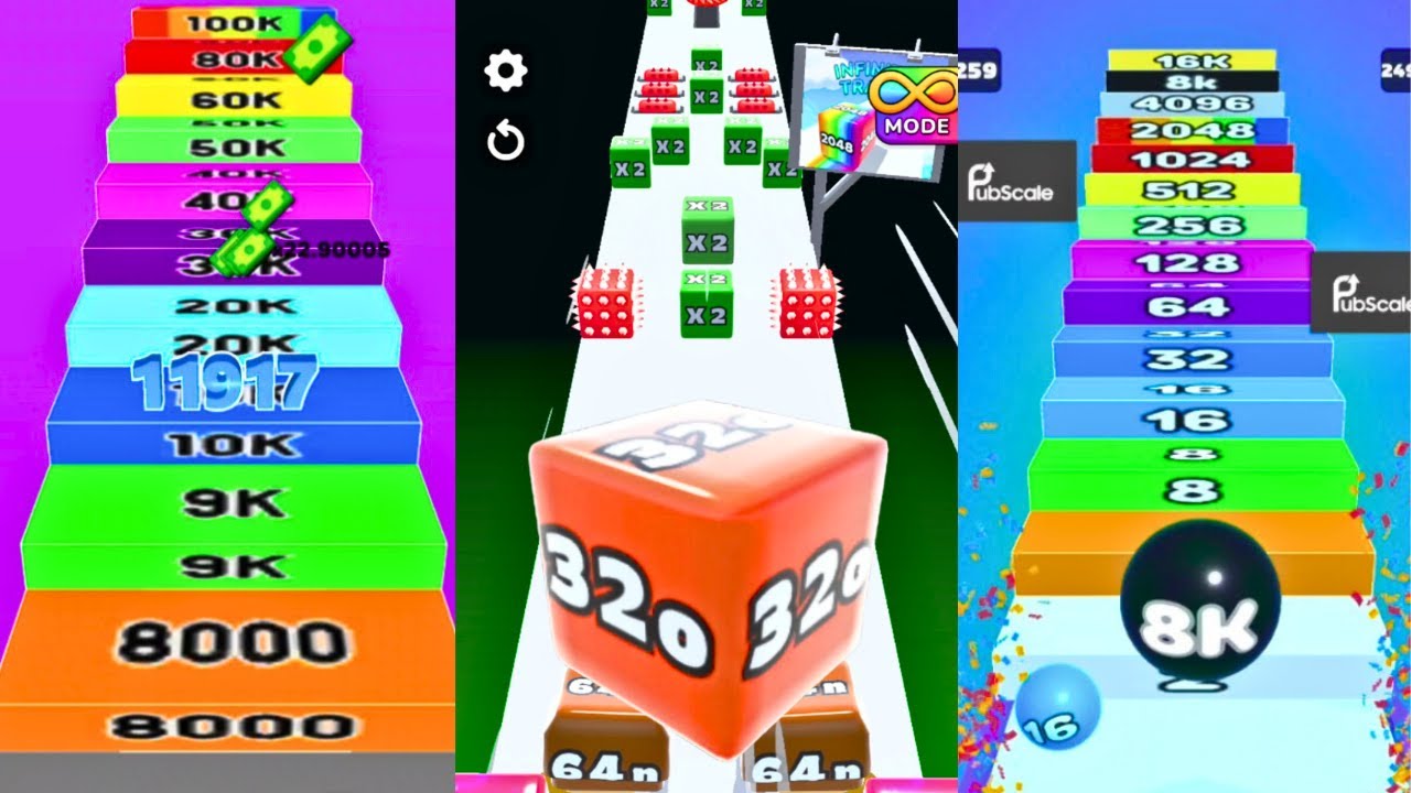 Jelly Run 2048 [High Score 32o] vs Number Ball 3D Merge vs Number Run | Ultimate Merge Race 2025