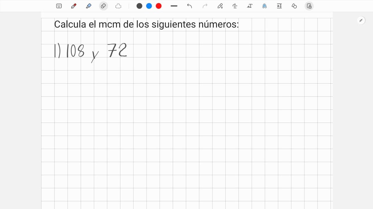 Mínimo Común Múltiplo(108,72) │MCM | Problema 1