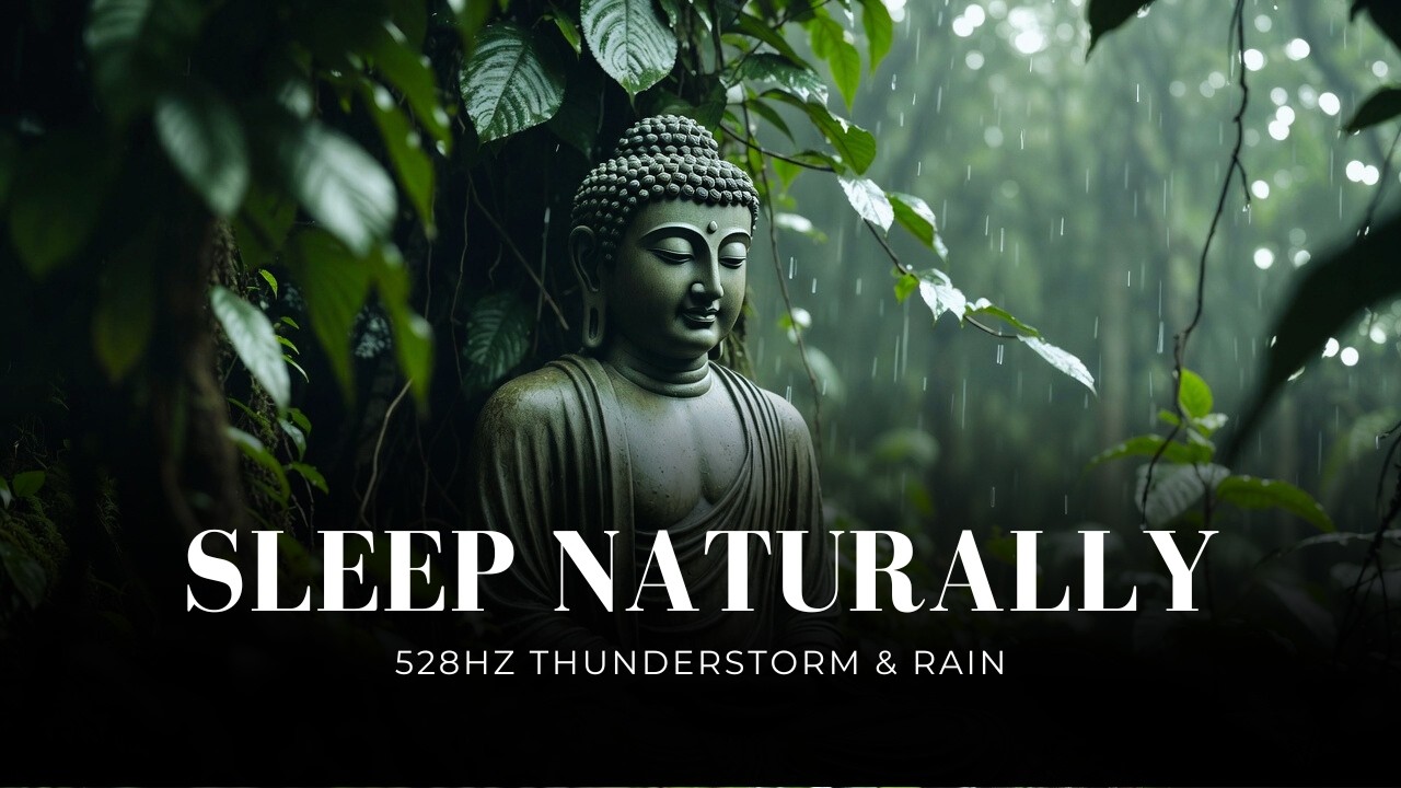 SLEEP NATURALLY | 528Hz Thunderstorm & Rain for Restful Mind