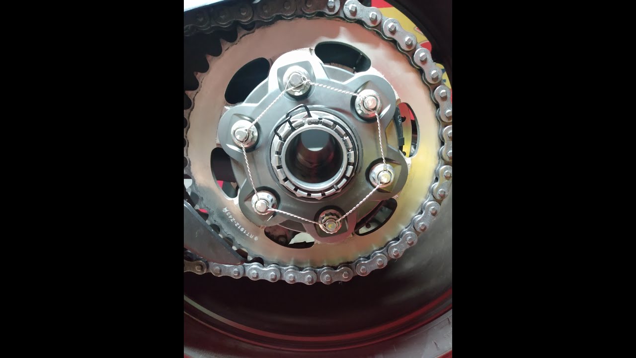 Ducati panigale sprocket safety wiring