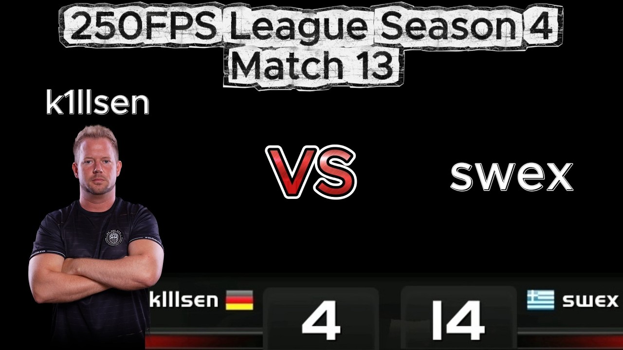 250 FPS League Season 4 - Match 13 vs swex | Quake Live