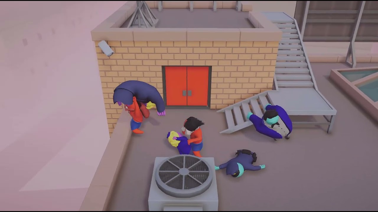 Playing gang beasts with my friend part 2