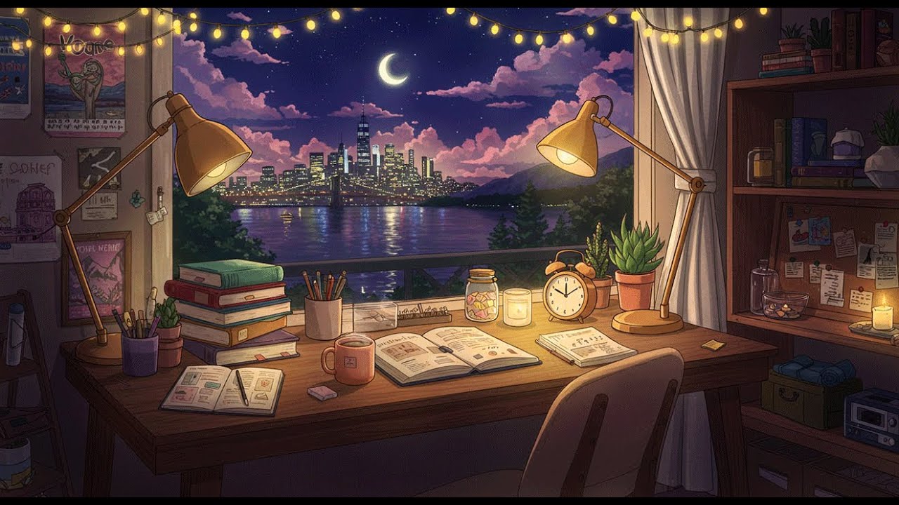 ✨ Warm & Cozy Night Vibes | Lofi Hip Hop Beats | Study, Work & Relaxation