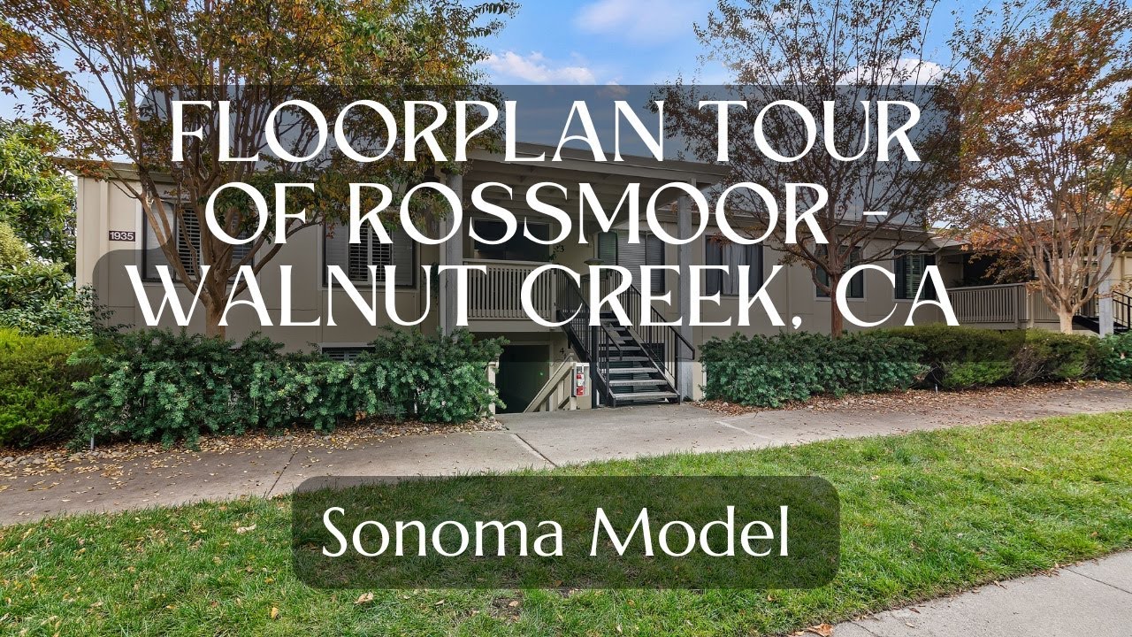 Floorplan tour of a Sonoma model (lower unit) in Rossmoor - Walnut Creek, California.