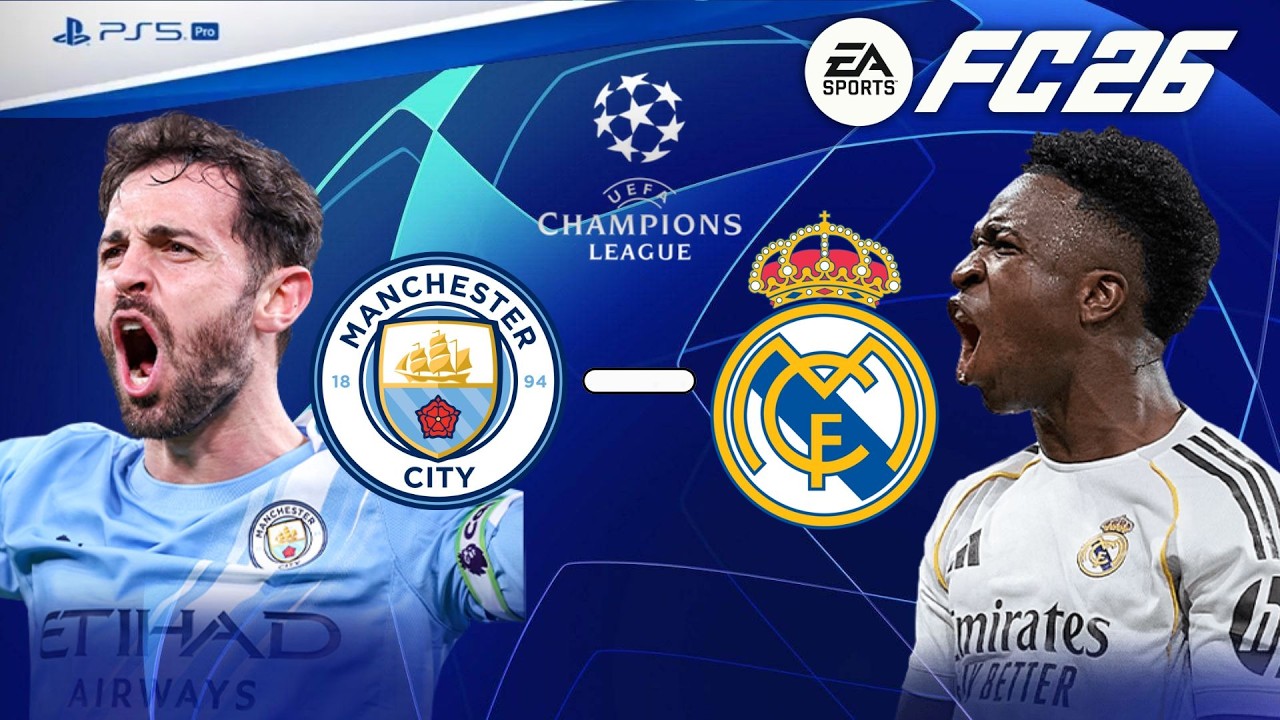 FC 26 Realistic Gameplay: Manchester City vs Real Madrid | Champions League Final 🔥🏆⚪🔵