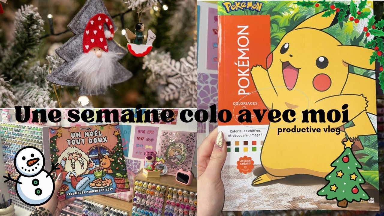 Une semaine de coloriage avec moi | cosy colo | réceptions | Noël et des questions🎄🎁🩷