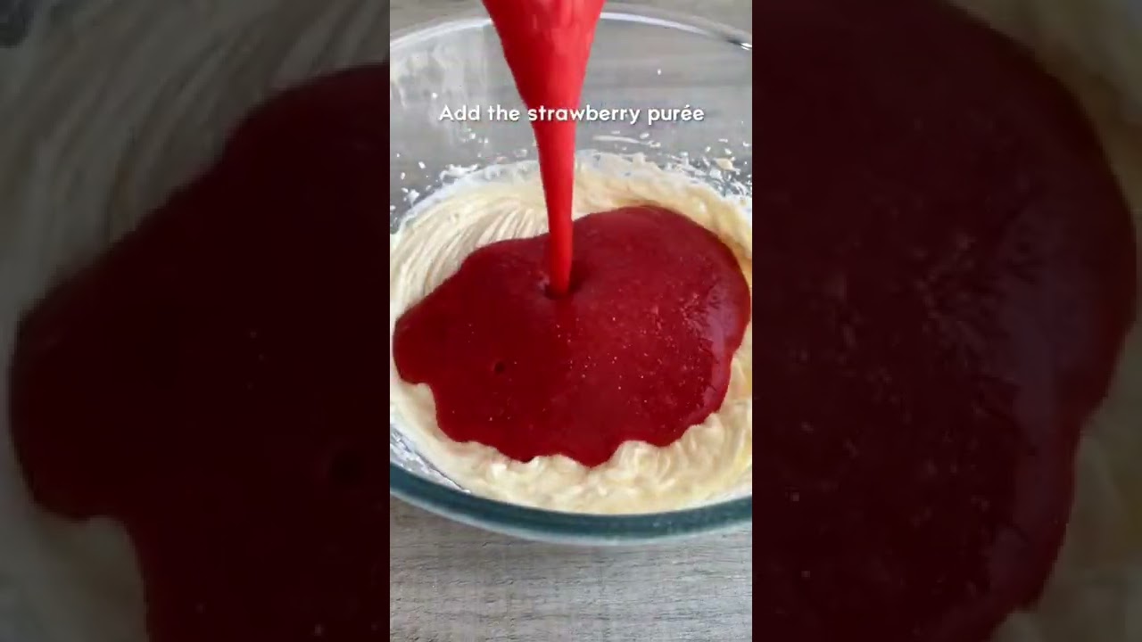 No-bake Strawberries & Cream Cheesecake ASMR tutorial