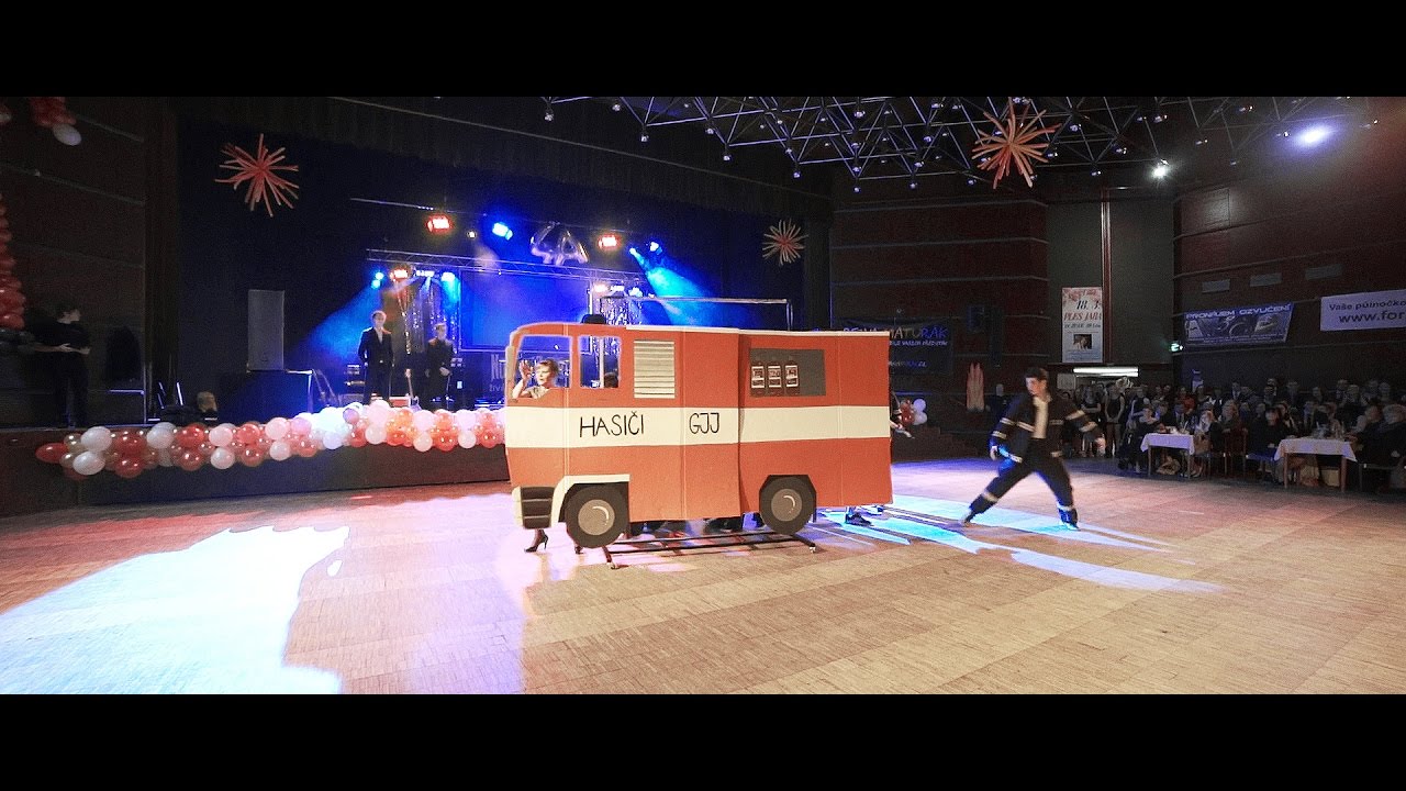 Nástup - Maturitní ples 4.A GJJ Litoměřice - Hasiči (+bonus v popisku)