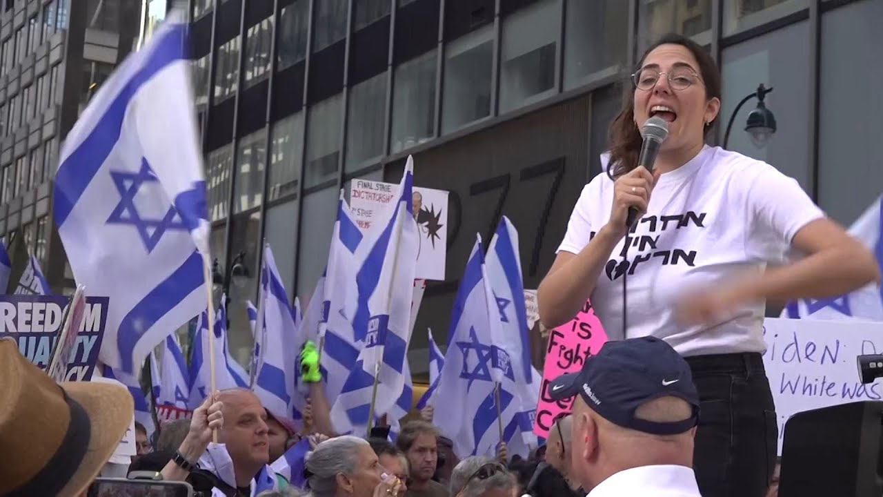 Hundreds protest in New York as Israeli Prime Minister Benjamin Netanyahu meets with Pres. Joe Biden
