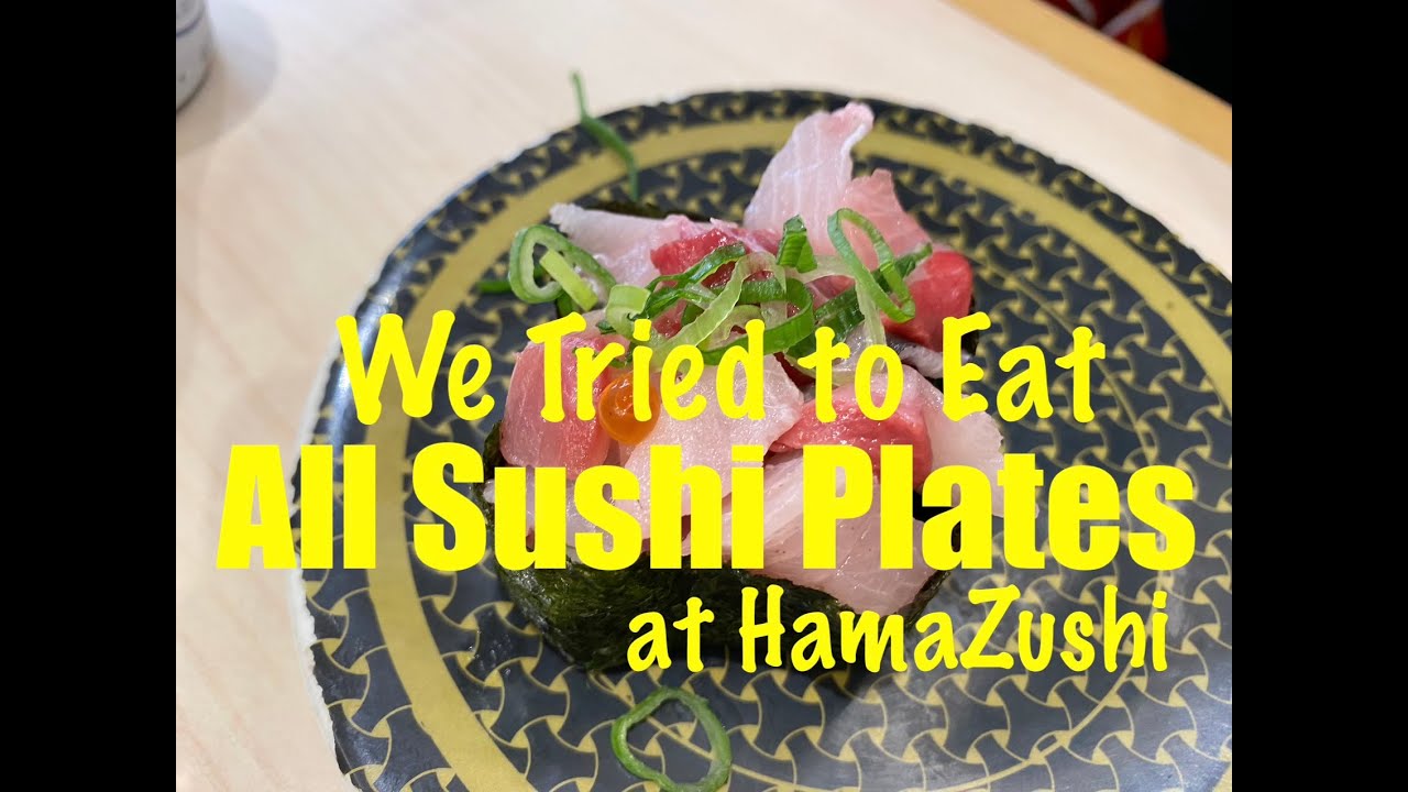We Tried to Eat All Sushi Plate at HamaZushi!!! ★100 Yen Sushi★ 全巻食べる・はま寿司一皿100円