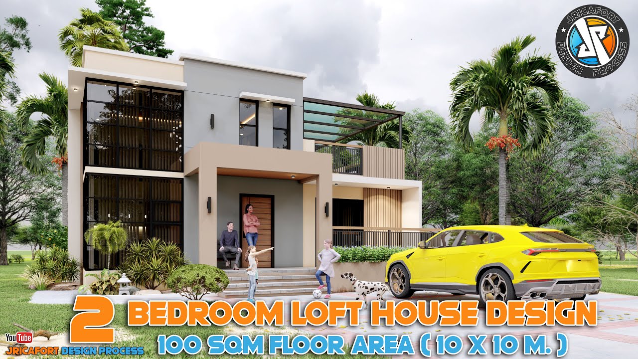100 sqm LOFT HOUSE DESIGN (10 X 10 meters)
