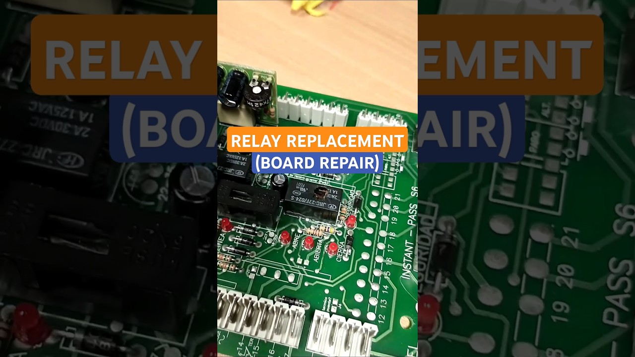 Angel Mir door control PCB repair - relay replacement 