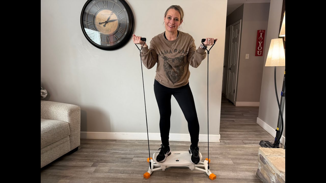 Full-body training with a compact ski machine