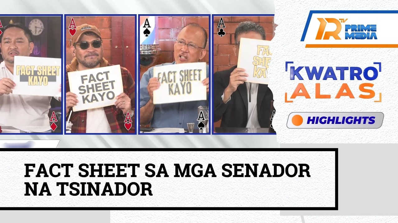 Fact Sheet sa mga Senador na Tsinador at Sunud-Sunuran | Kwatro Alas