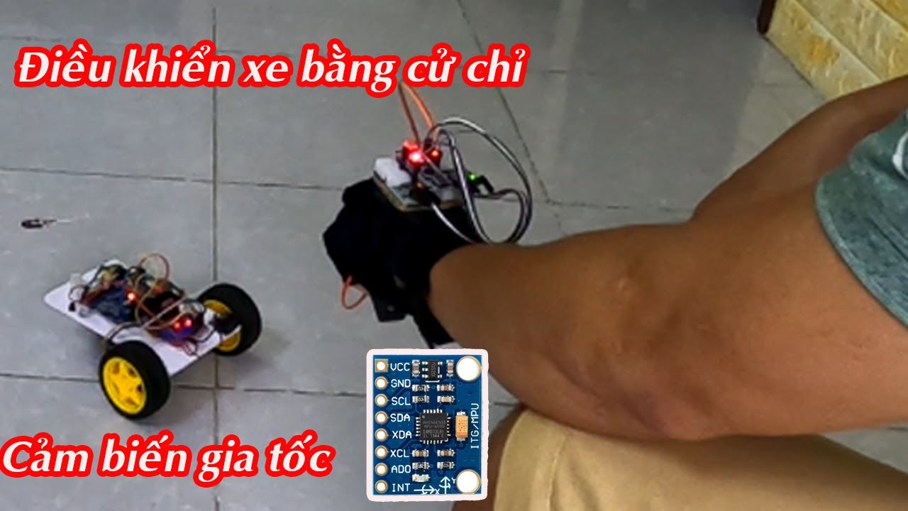 Điều khiển xe với Cảm biến gai tốc  và Rf433mhz arduino | Control CAR by MPU6050 and module rf433mhz