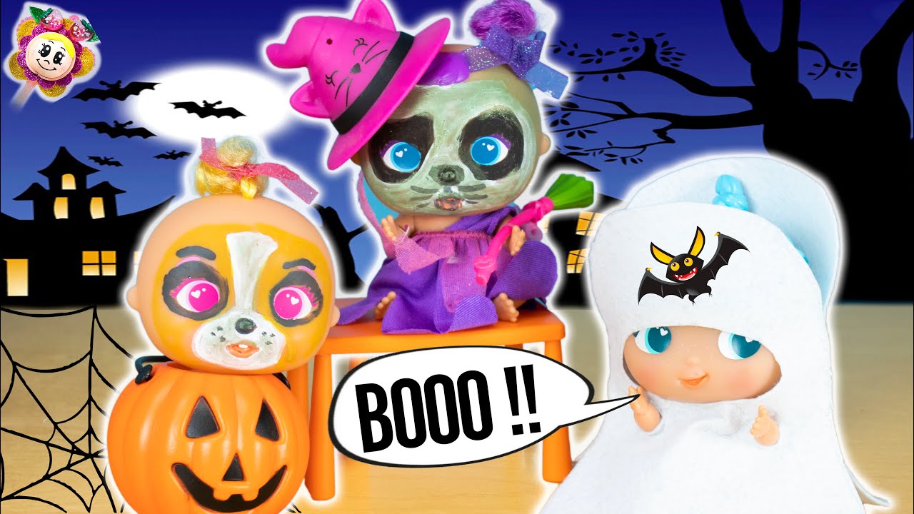 🎃 BELLI HALLOWEEN 👻 Los bebés se disfrazan y hacen maquillajes de brujita, fantasma y calabazas 😈