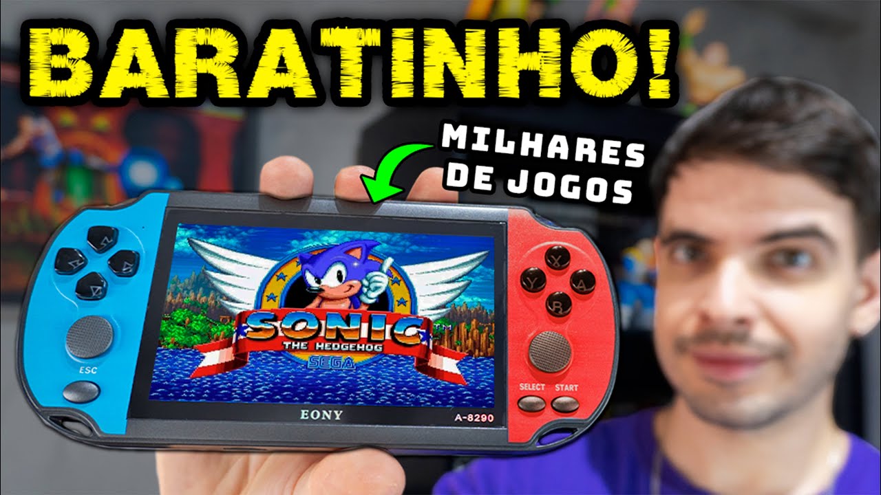 Comprei um Video Game Portátil BARATO da Shopee com 10 Mil Jogos!