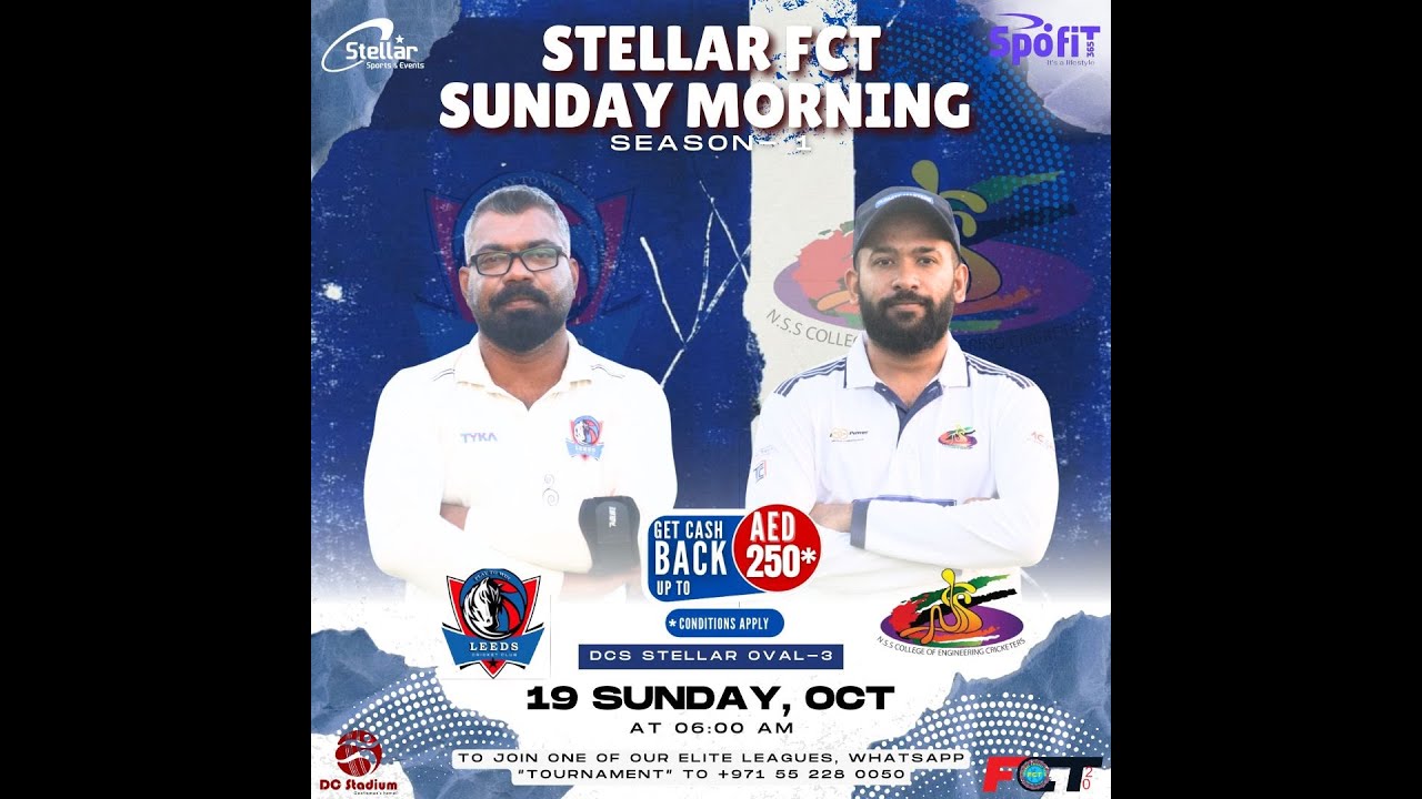STELLAR FCT SUNDAY MORNING - S1 - LEEDS CC vs CLIMATE MASTERS TEAM NSSCE