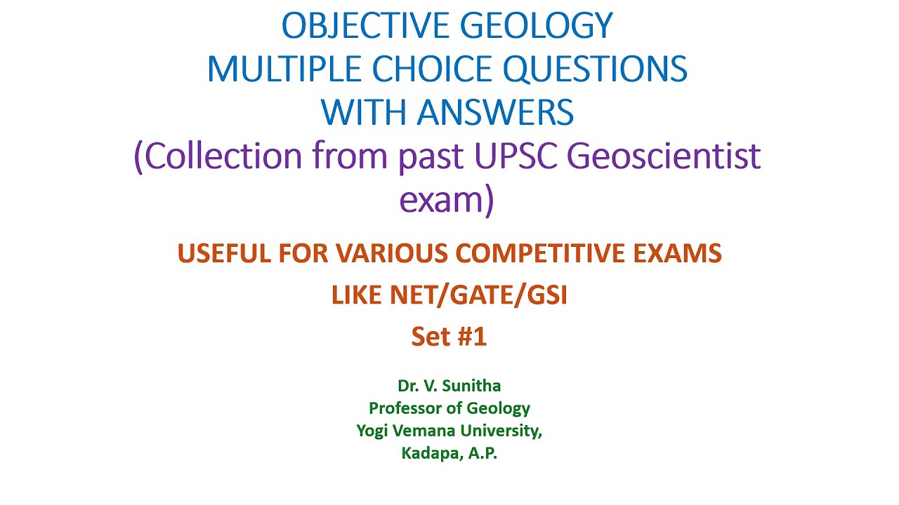 MCQ Ob Geology set 1