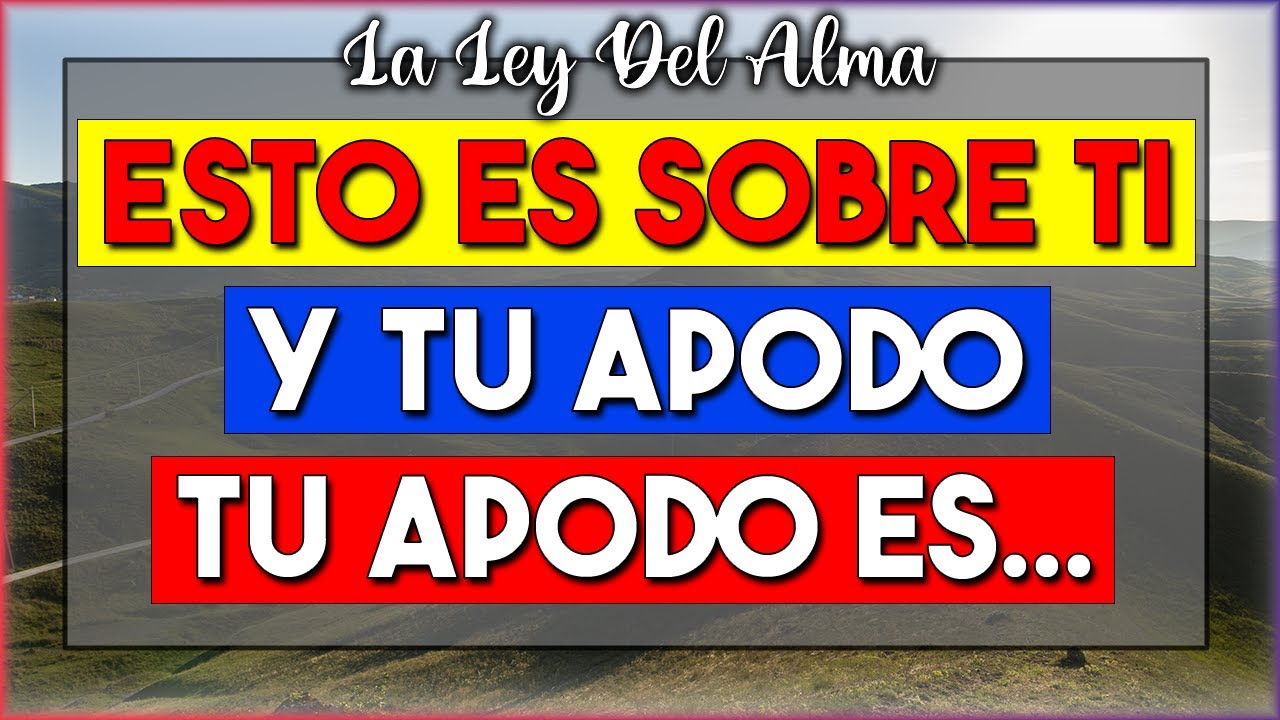 ✨ Esto es sobre ti y tu apodo 🌌 Tu apodo es... mensaje del universo. 🌠| Espiritualidad