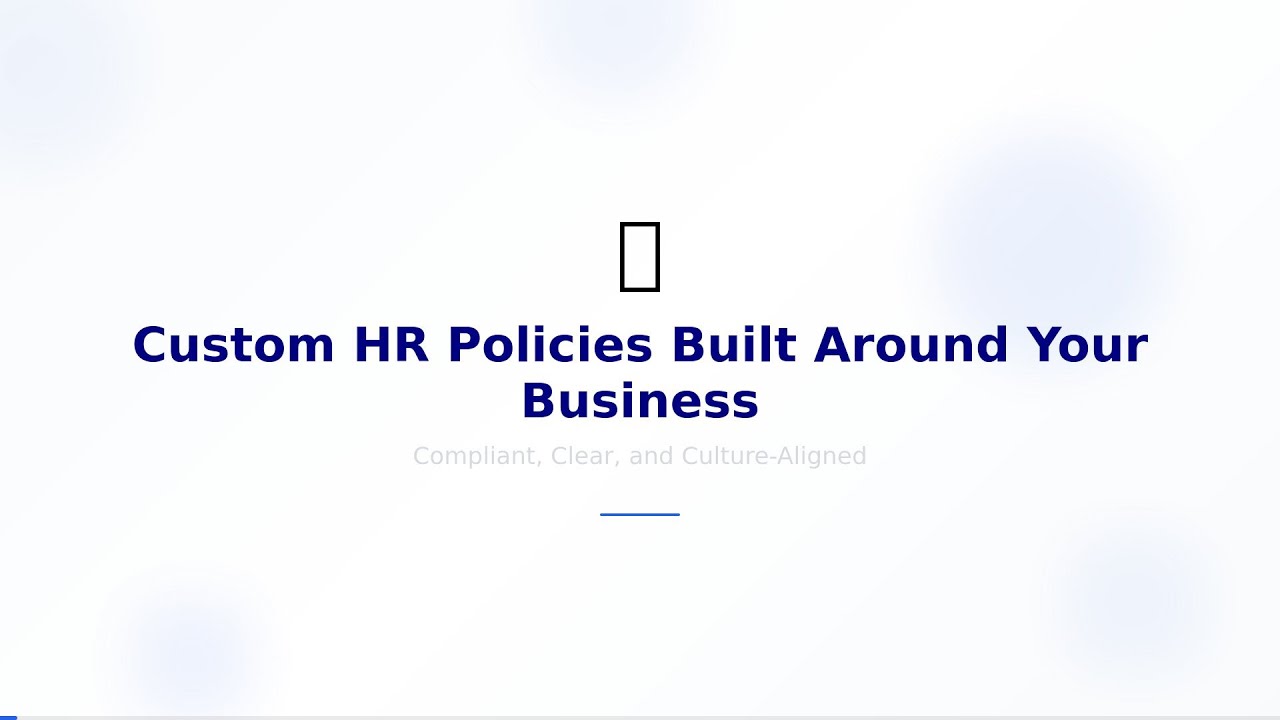 Custom HR Policies Built Around Your Business | PRS Consultancy