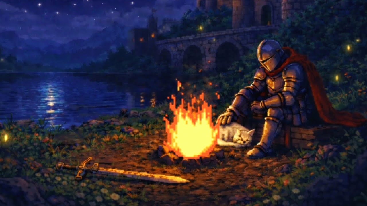A Quiet Fire for a Tired Soul | Calm Fantasy Ambience