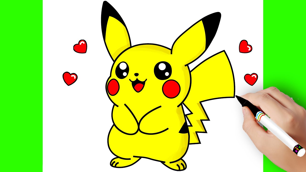Kolay Pikachu Çizimi, Çocuklar İçin Kolay Yoldan Sevimli Pikachu Resmi Nasıl Çizilir, Kolay Çizimler