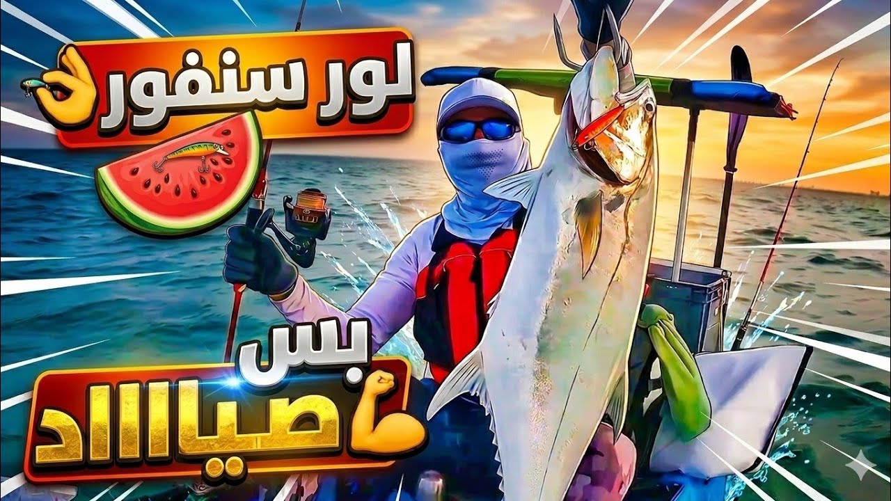 فيديو (60) طلعة صيد بالكاياك وأكشن عالي  Fishing in kayak Full Action