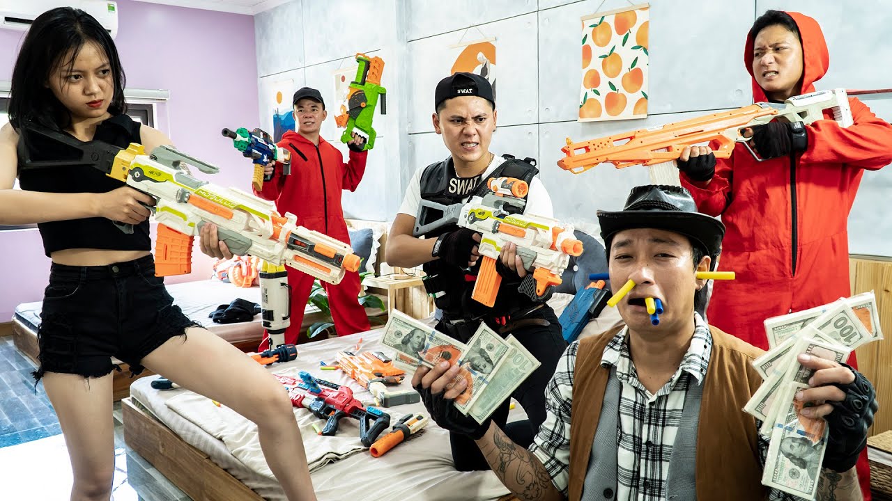 SEAL X Nerf War: Пара бойцов спецназа Nerf Guns Fight Crime Group Dr Ken Alliance Justice