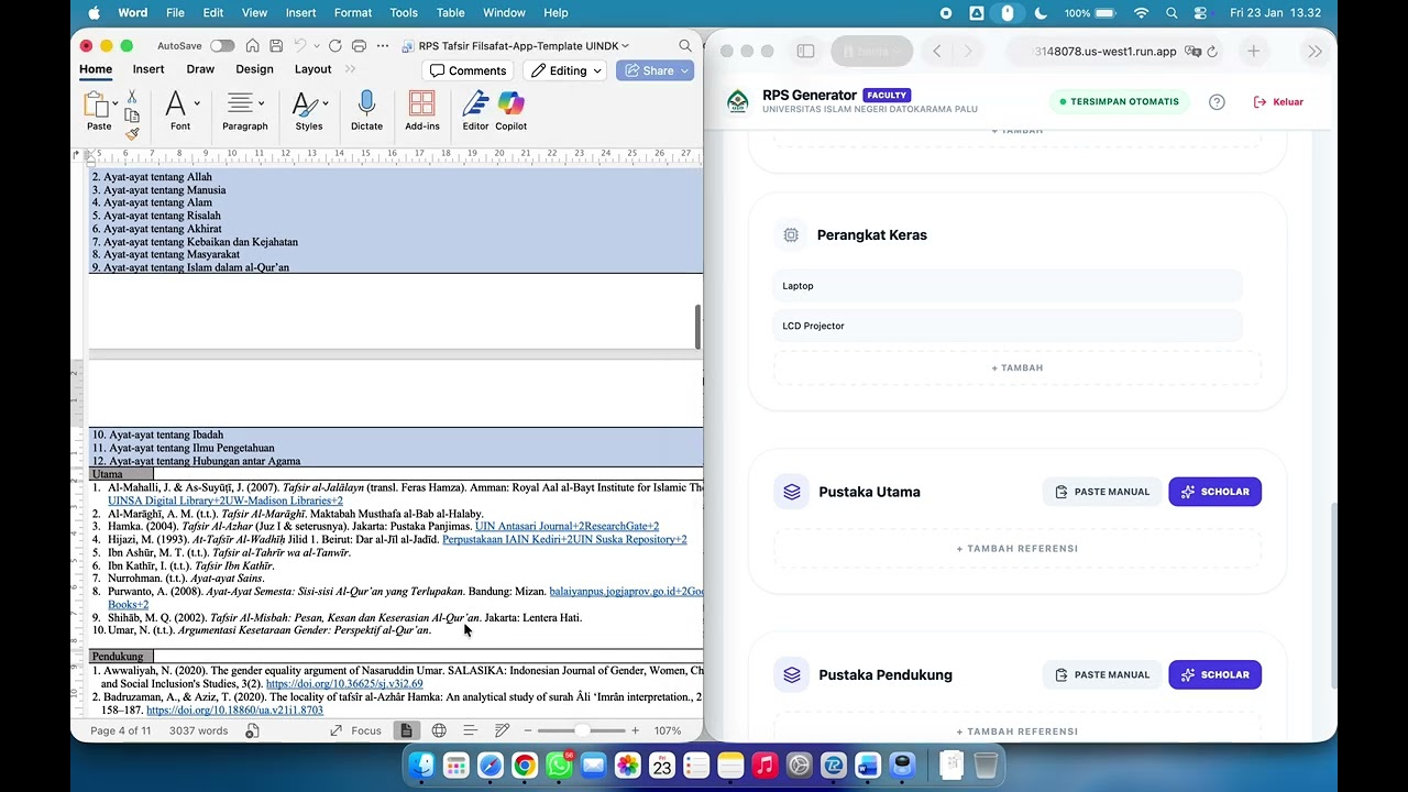 Tutorial RPS OBE Generator UIN Palu