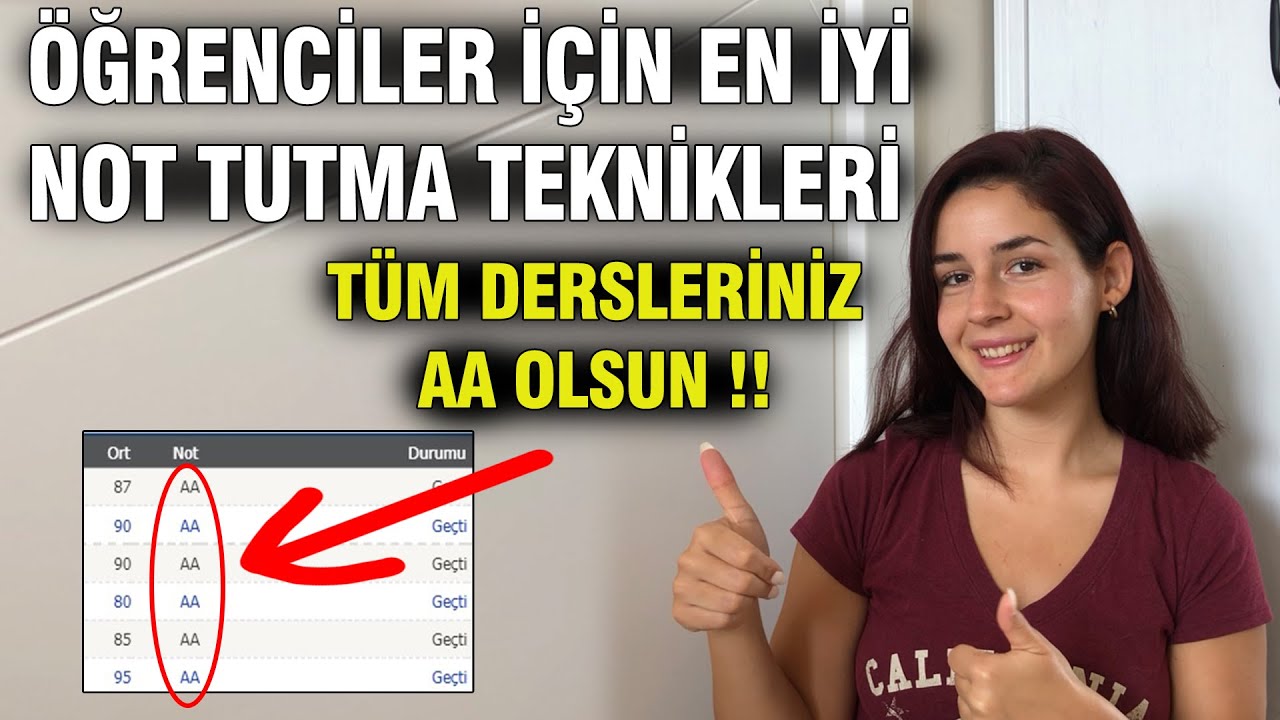 Ders Notu Nasıl Tutulur? TÜM DERSLERİ AA İLE VERECEKSİNİZ !! ( Ders Notu Tutma Teknikleri )