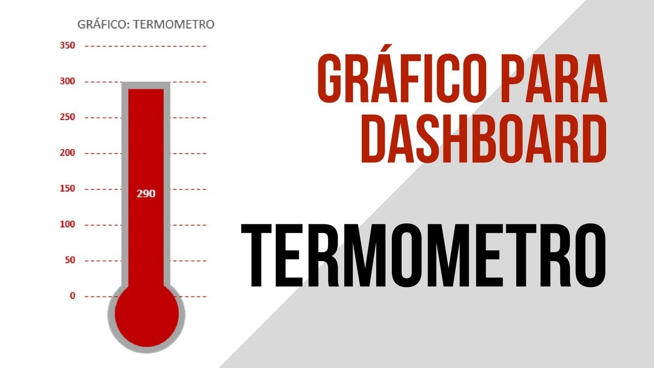 DASHBOARD - GRÁFICO DE TERMÔMETRO NO EXCEL 2016 - DICAS EXCEL