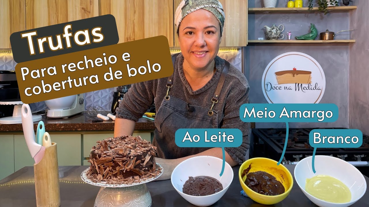 Recheio e cobertura trufada para bolos ou doces