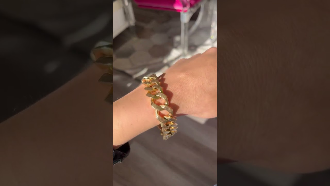 Vintage Heavy Flat Curb Link Bracelet