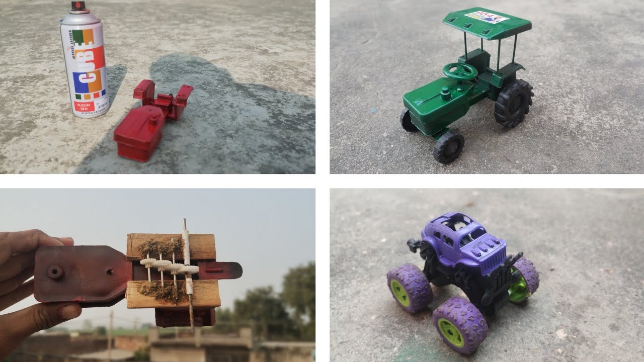 mini monster truck की gear से gear box kaise banaen sawraj 855 tractor ka 