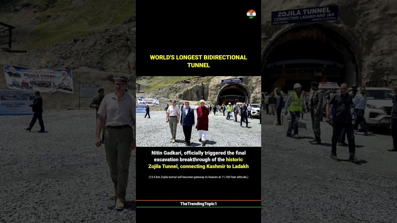 India builds WORLD'S LONGEST bidirectional tunnel that will connect Ladakh & Kashmir
