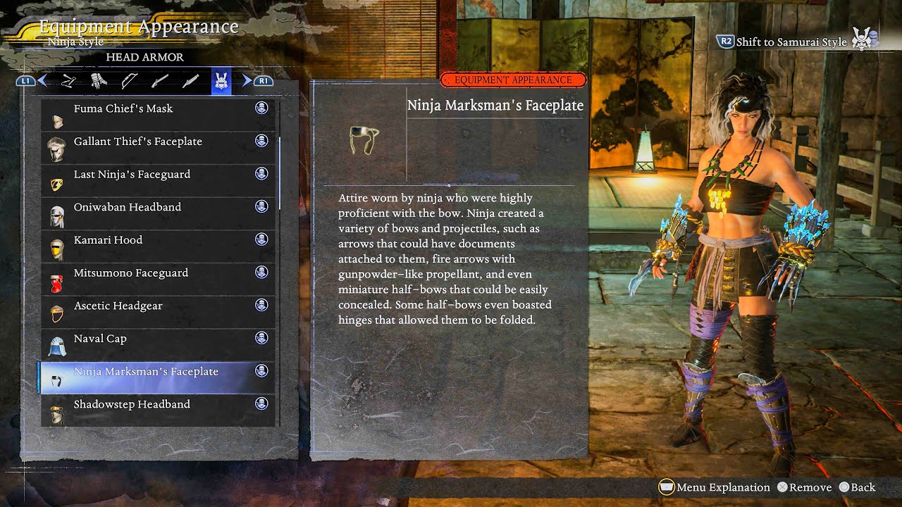 Nioh 3 - All Armor/Weapons Appearances (Samurai & Ninja Styles)