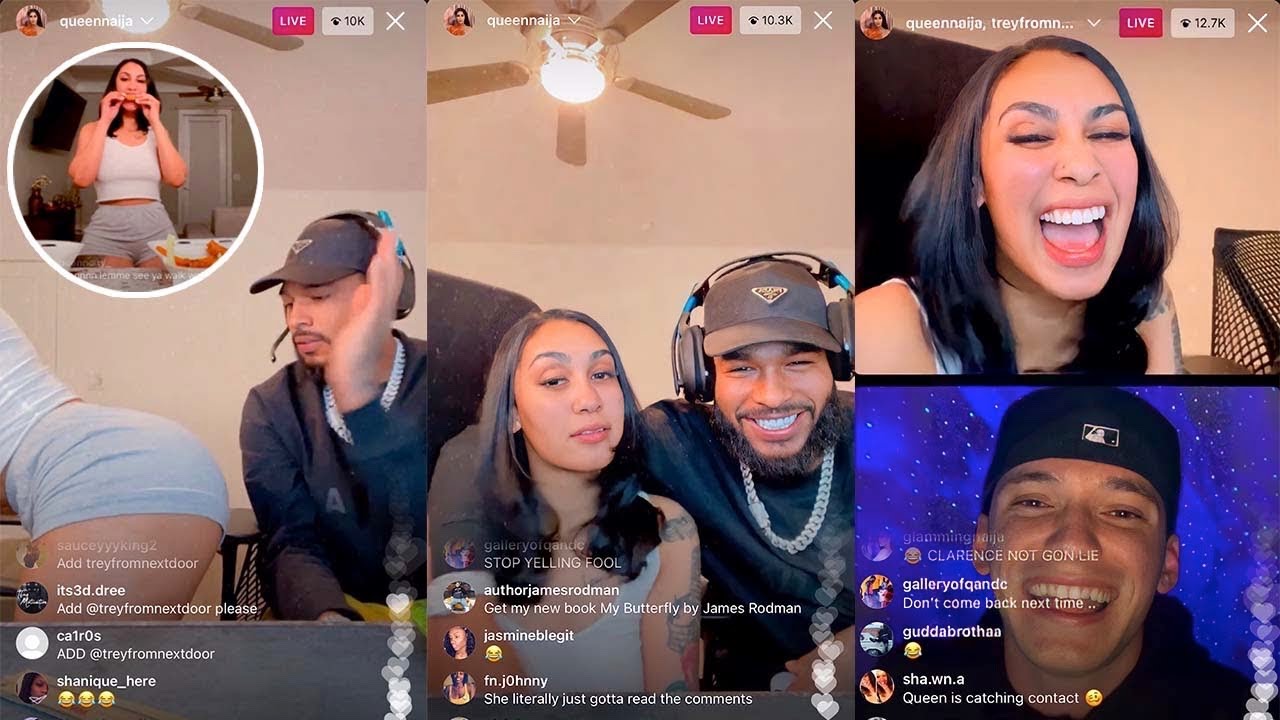Queen Naija & Clarencenyc on Instagram Live 😂 Debating over game + Talent show (4/13/2021)