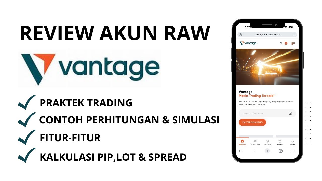 Review Akun Raw Broker Vantage Secara Detail