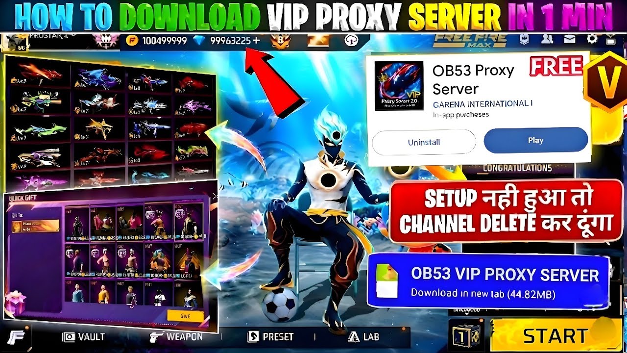 How To Download OB53 Proxy Server In Free Fire 💯😱🔥 | Download Free Fire Vip Proxy Server in 1 Minute