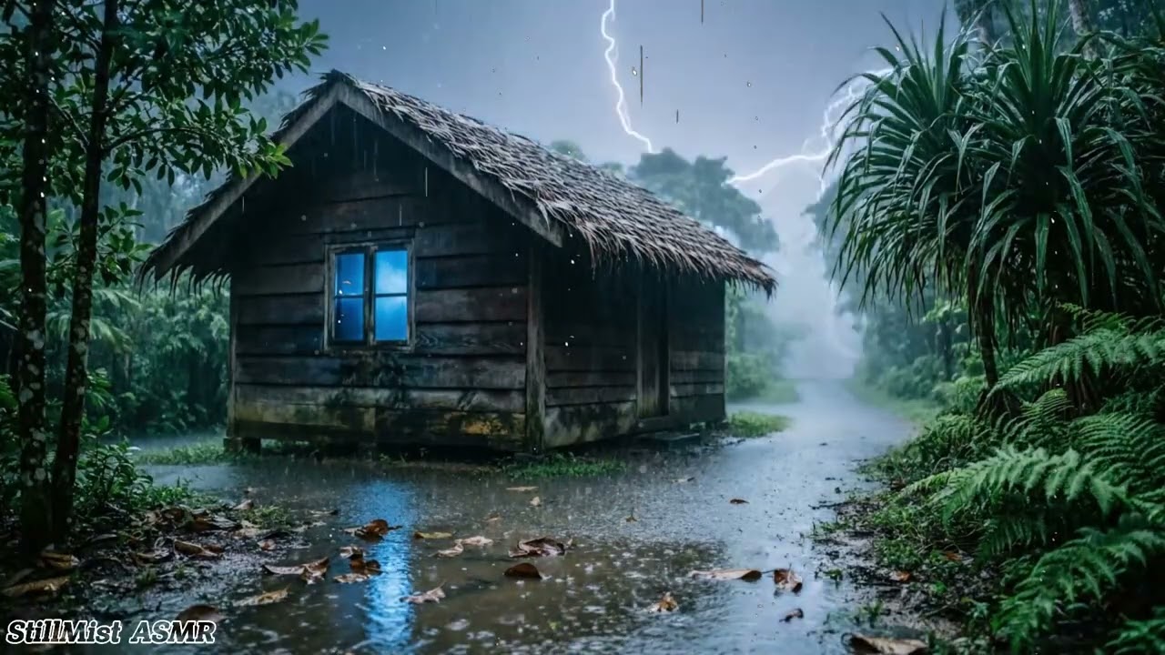 🔴 ASMR Relaxation Rain Sounds for Sleep Listen to the rain on the forest path, reduce anxiety