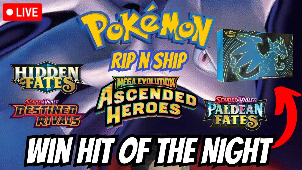 LIVE Pokemon RIP N SHIP! HIT OF THE NIGHT BONUS CHARIZARD UPC!
