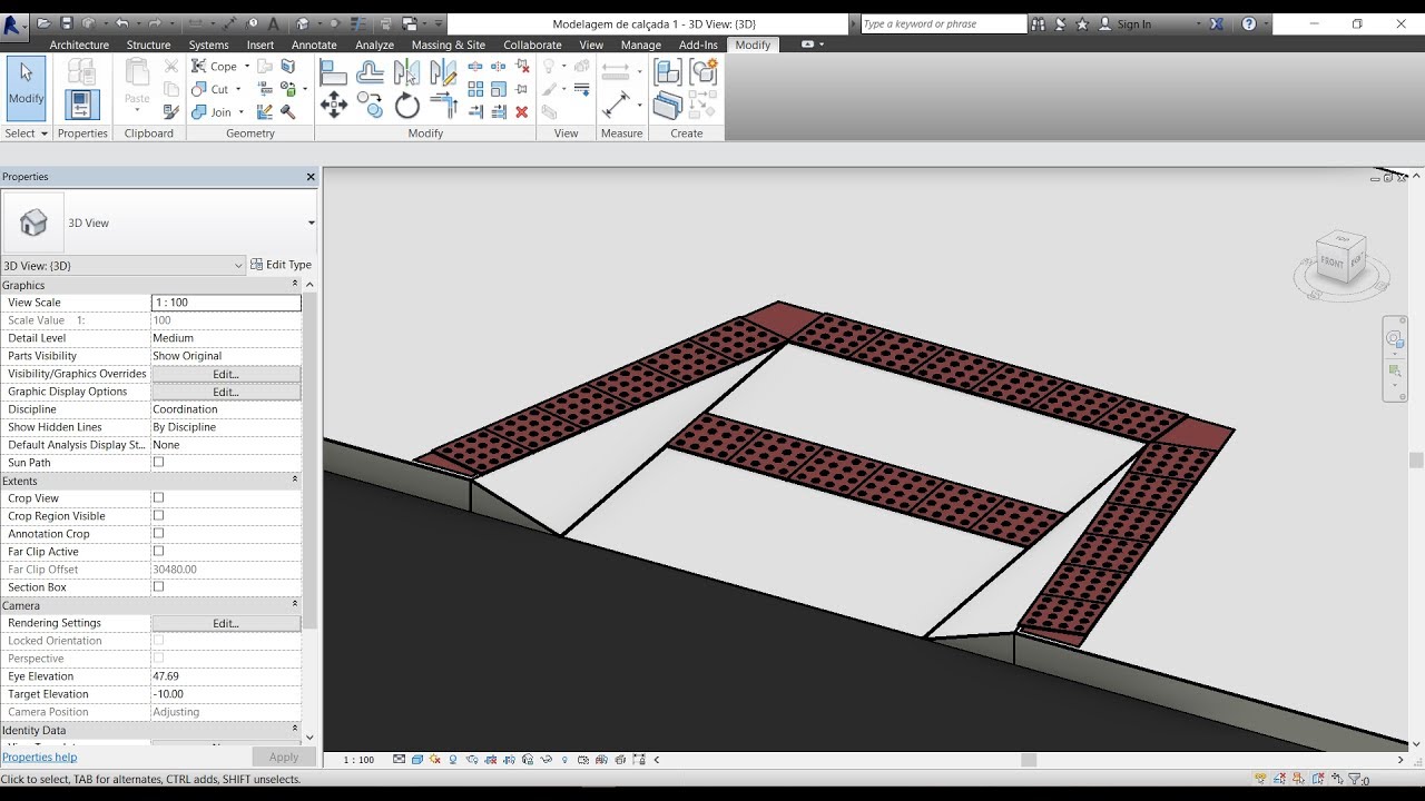 Aula de Revit - Modelagem de rampa acessível