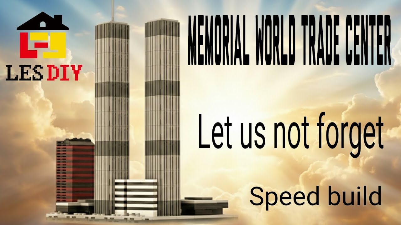 Mocsage 1/2000 Scale World Trade Center (1973-2001) Micro Parts Building Blocks Set Lesdiy 